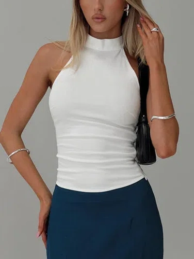 Princess Polly Merril Halter Top In White