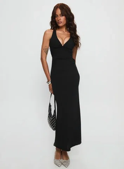 Princess Polly Mesmerise Halter Maxi Dress In Black