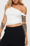 Princess Polly Messenger One-shoulder Top In White