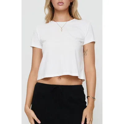 Princess Polly Micah Crop T-shirt In White