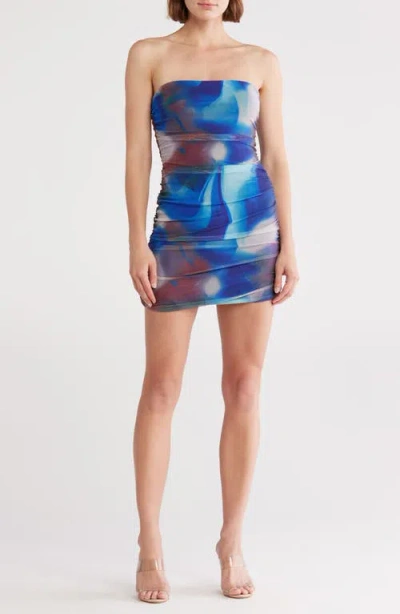 Princess Polly Micah Strapless Mesh Minidress In Multi