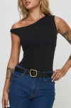 Princess Polly Caruso Denim Wrap Skort In Black
