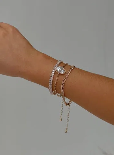 Princess Polly Mollee Bracelet Pack In Gold