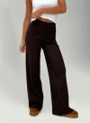 Princess Polly Montana Knit Pants In Chocolate