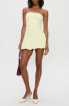 Princess Polly Mousse Strapless Minidress In Yellow