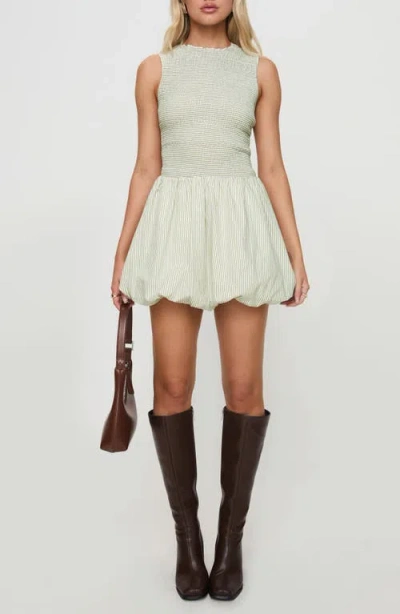Princess Polly Narnie Bubble Hem Minidress In Green
