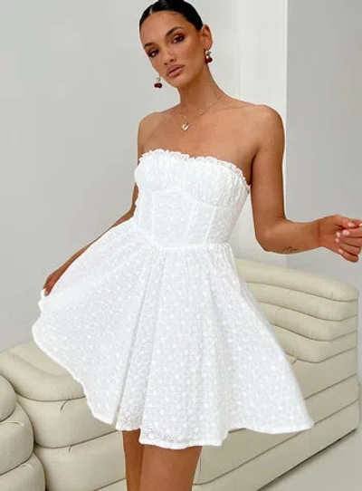 Princess Polly Nataria Strapless Mini Dress In White