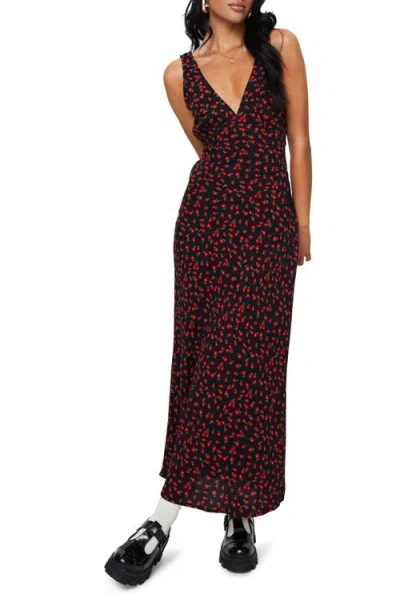 Princess Polly Nellie Floral Maxi Dress In Black