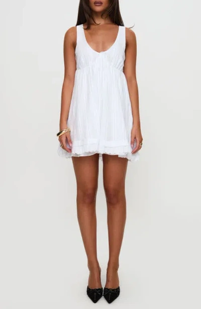 Princess Polly Nelty Cotton Mini Sundress In White