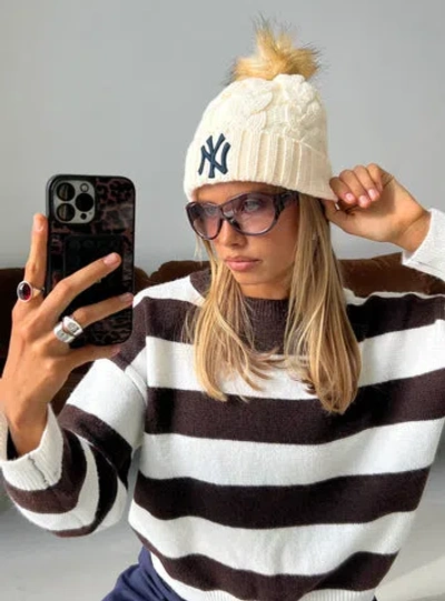 Princess Polly New York Yankees Knit Beanie In White