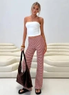 Princess Polly Next To Me Lounge Pant Red / White Stripe