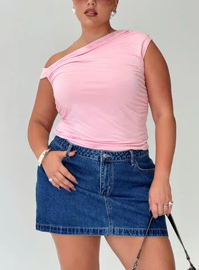 Princess Polly Nickei Denim Mini Skirt In Mid Wash