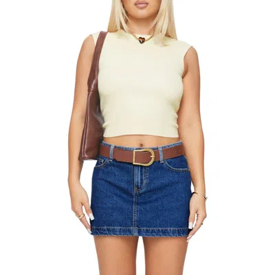 Princess Polly Nickei Denim Miniskirt In Blue