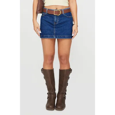 Princess Polly Nickei Denim Miniskirt In Blue