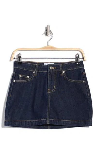 Princess Polly Nickei Denim Miniskirt In Blue