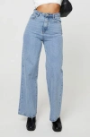 PRINCESS POLLY NICOLO HIGH WAIST STRAIGHT LEG JEANS