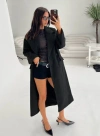 Princess Polly Night Shift Trench Coat In Dark Grey