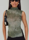Princess Polly Nights All Alone High Neck Top In Multi