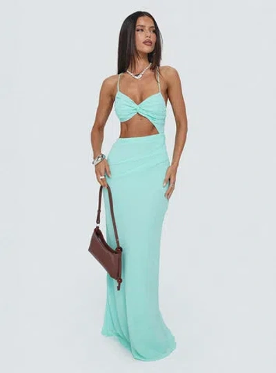 Princess Polly No Control Keyhole Maxi Dress In Blue