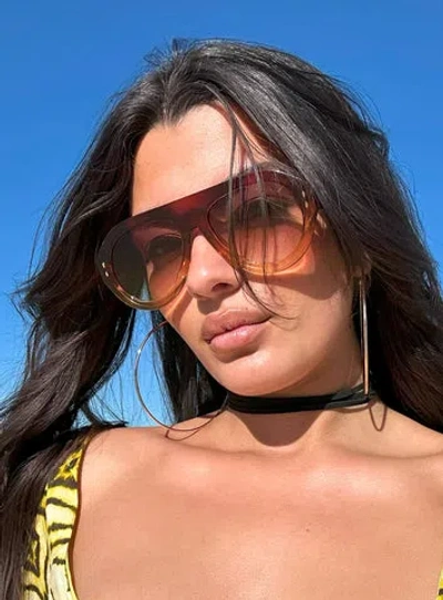 Princess Polly No Stylist Aviator Sunglasses In Brown