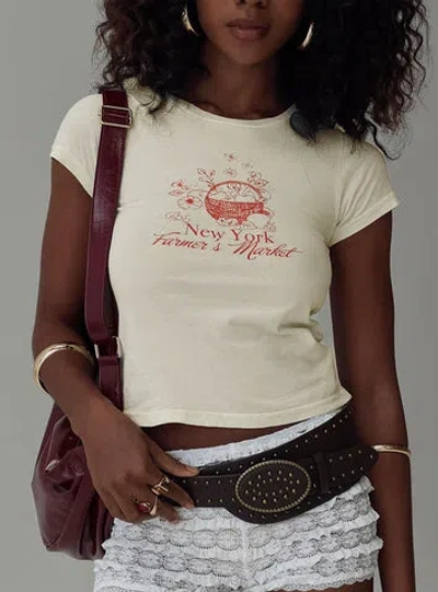 Princess Polly Nyc Farmers Market Tee In White