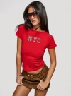 Princess Polly Nyc Leopard Graphic Top