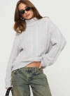 Princess Polly Nyle Knit Sweater In Grey