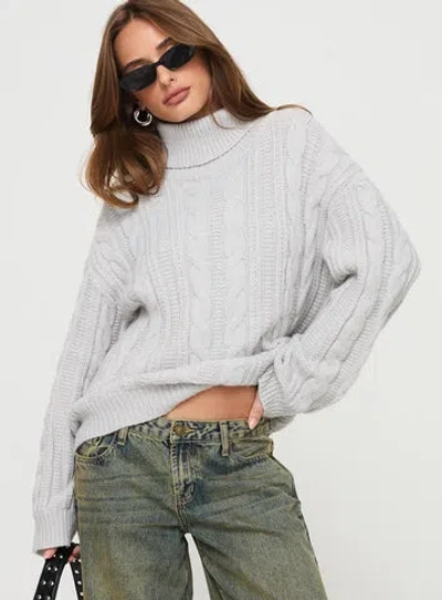 Princess Polly Nyle Knit Sweater In Grey