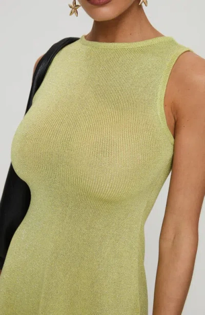 Princess Polly Oceana Sleeveless Sweater Minidress In Green