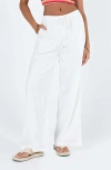 Princess Polly Ogilvie Linen Blend Pants In White
