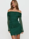 Princess Polly Olympique Long Sleeve Mini Dress In Teal