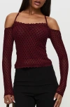 Princess Polly On My Side Off The Shoulder Tie Neck Top