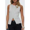 Princess Polly Oregano Rib Button-up Tank