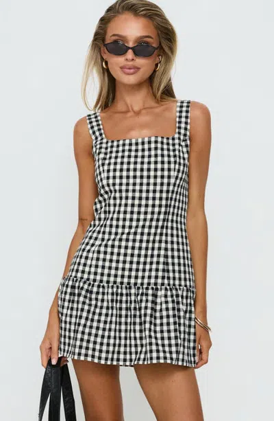 Princess Polly Orivelle Tie Back Romper In Black/white