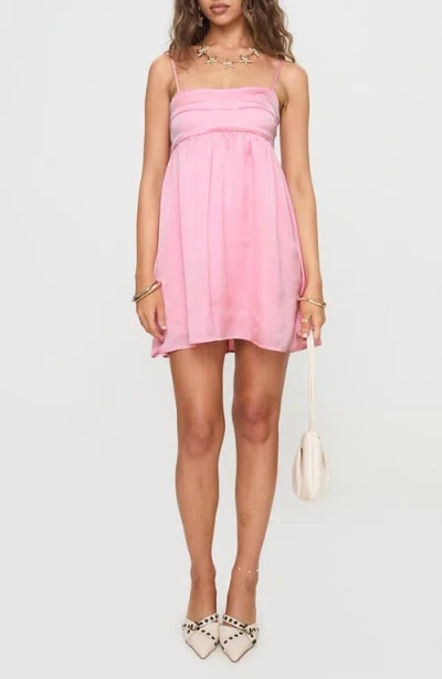 Princess Polly Ortega Babydoll Minidress In Pink