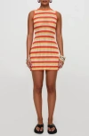 Princess Polly Oxygen Stripe Open Stitch Cutout Minidress In Multi