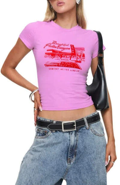 Princess Polly Palm Canyon Graphic Baby Tee In Pink