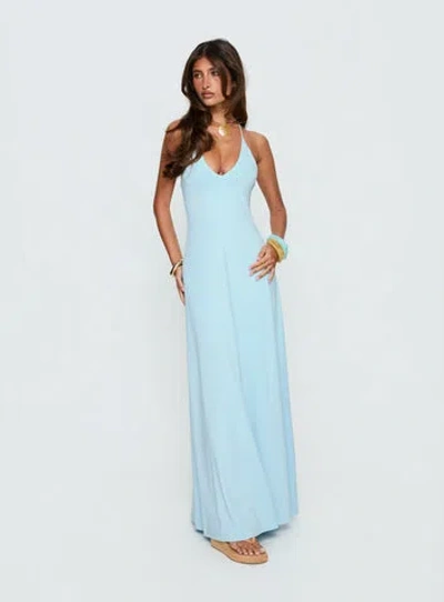 Princess Polly Palmas Halter Maxi Dress In Blue