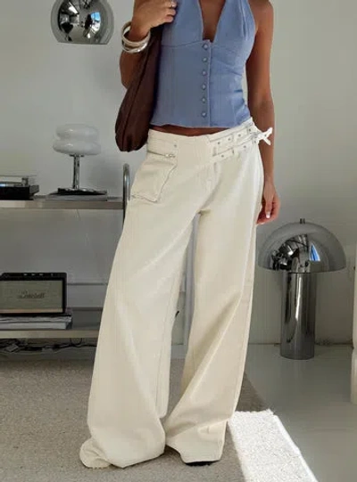 Princess Polly Paltrow Cargo Pant In Cream