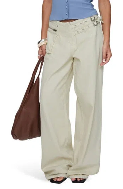 Princess Polly Paltrow Cotton Cargo Pants In Cream