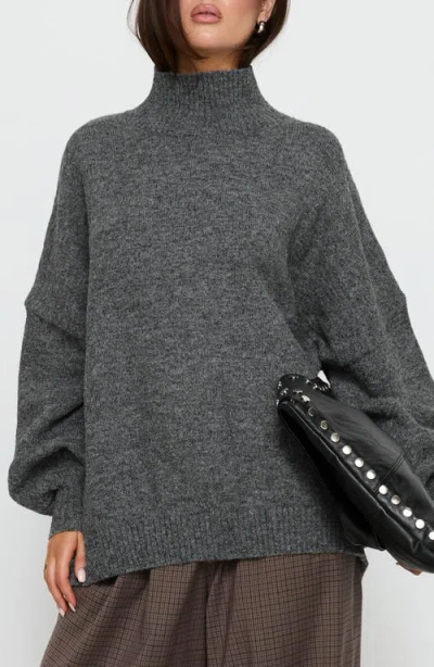 Princess Polly Patrizia Turtleneck Sweater In Gray