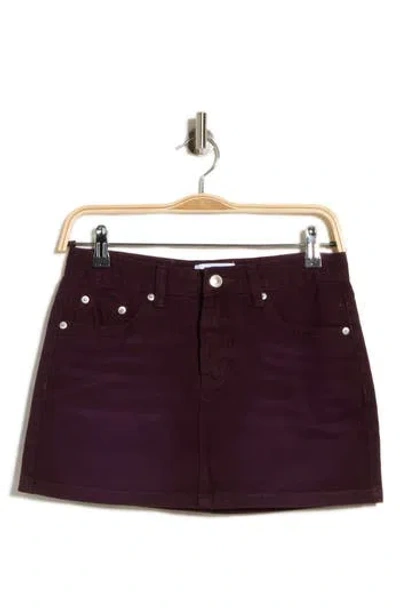 Princess Polly Paulette Denim Miniskirt In Red