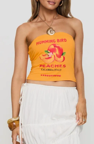 Princess Polly Peaches Graphic Tube Top