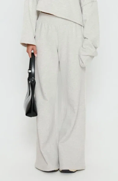 Princess Polly Peaks Wide Leg Sweatpants In White