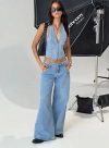 Princess Polly Pearlisle Baggy Jeans In Light Wash