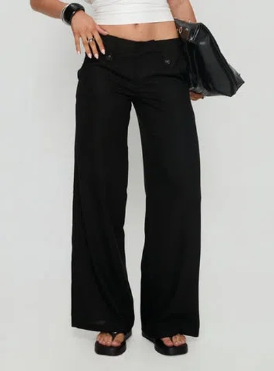Princess Polly Pedra Wide Leg Pant In Black