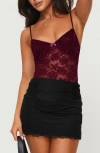 Princess Polly Pennard Lace Bodysuit In Red