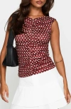 Princess Polly Perfect Harmony Ruched Sleeveless Top In Brown