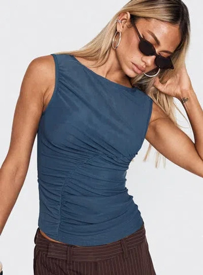 Princess Polly Persuade You Ruched Top In Blue