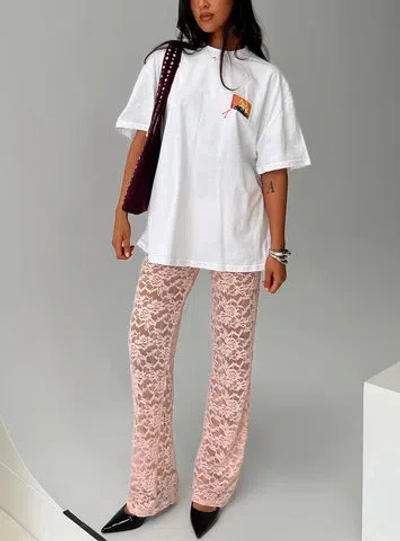 Princess Polly Peru Lace Pants In Pink